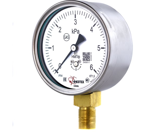 Напоромер ПО Физтех, АО НМПф 0-2,5 кПа кт.1,5 d.100 IP54 M20_1,5 РШ 4687205633385