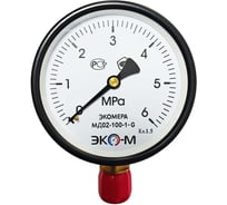 Манометр ЭКО-М МД02-100мм 0..6МПа G1/2(ТН ВЭД 9026204000) МД02-100-G-6МПа