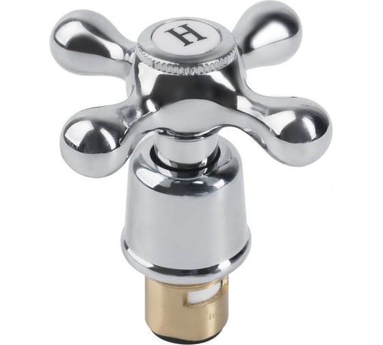 Кран-букса c маховиком в комплекте IDDISкрест, керамика, цинк, сплав, 180, G1/2, h=52 мм 998KR521SM-K