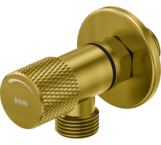 Угловой кран IDDIS с отражателем, 1/2; 1/2, кран-букса, латунь, золото 910B0A6C2GDZ