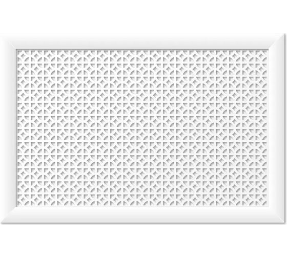 Экран для радиатора Стильный Дом 90х60см Сусанна белый ДеЛюкс v533041