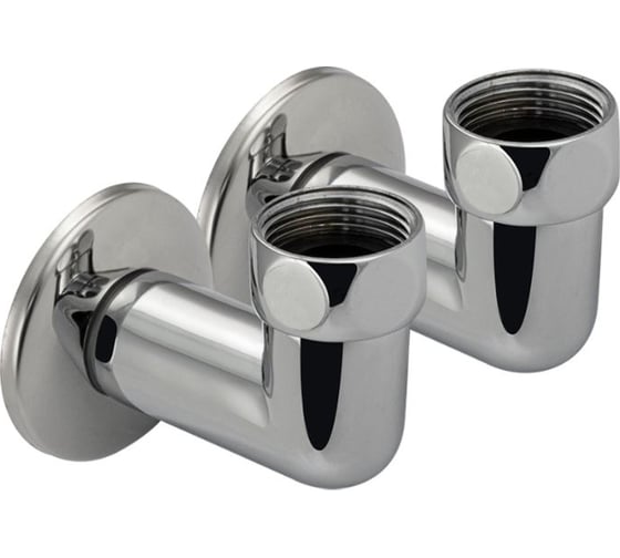 Американка Санакс хромированная, угловая, к полотенцесушителю 3/4х1/2, г/ш, пара 136