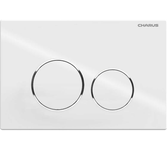 Клавиша для инсталляции CHARUS TM Серия: SPAZIO Материал: Пластик ABS+Хромированные кольца Тип: Механический Размер: 245х165х14,5 Цвет: Белый глянцевый FP.330.11.01