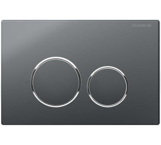 Клавиша для инсталляции CHARUS TM SPAZIO, Пластик ABS+Хромированные кольца Тип: Механический Размер: 245*165*14,5 Цвет: Графит FP.330.GRP.01