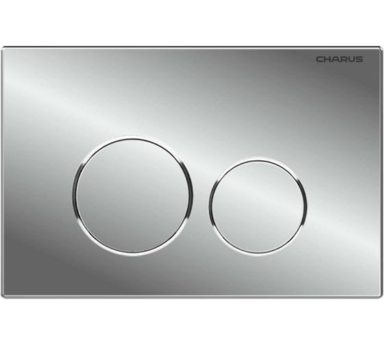 Клавиша для инсталляции CHARUS TM SPAZIO, Пластик ABS+Хромированные кольца Тип: Механический Размер: 245*165*14,5 Цвет: Хром глянцевый FP.330.21.01