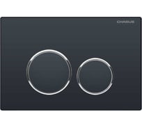 Клавиша для инсталляции CHARUS TM SPAZIO, Пластик ABS+Хромированные кольца Тип: Механический Размер: 245*165*14,5 Цвет: Черный матовый FP.330.DW.01