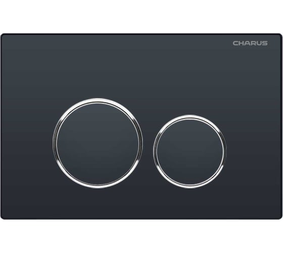 Клавиша для инсталляции CHARUS TM SPAZIO, Пластик ABS+Хромированные кольца Тип: Механический Размер: 245*165*14,5 Цвет: Черный матовый FP.330.DW.01