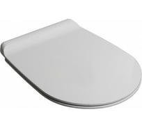 Сиденье из терморезины SIMAS GAMBASSI с микролифтом, цвет белый, петли цвет хром GA 004 bia