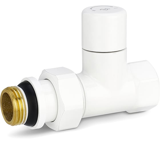 Ручной радиаторный клапан Varmega 1/2 прямой, белый, VMDV02-110404