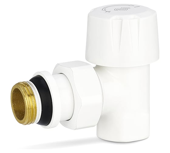 Термостатический радиаторный клапан Varmega 1/2 угловой, белый, VMDV05-110404