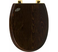 Деревянное сиденье SIMAS ARCADE цвет орех, петли цвет золото AR 005 Oro