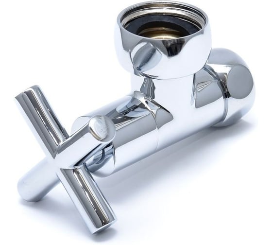 Вентиль для полотенцесушителя крестовой угловой TIM 1x3/4 в/в хром 773377