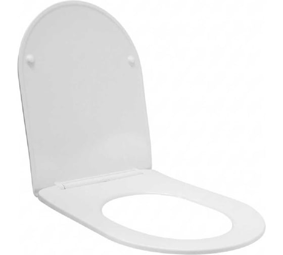 Сиденье для унитазов-моноблоков WAVE ВЕГА/VEGA, ГАЛОП/STEED дюропласт, микролифт, БЕЛЫЙ 558307