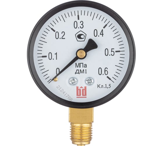 Манометр BD ДМ 1 Т2 100 Т (0-1) МПа, кл.1,5, G1/2 1151111624191056