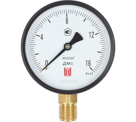 Манометр BD ДМ 1 Т2 100 Р (0-160) кгс/см2, кл.1,5, М20х1,5, IP54 113110004523