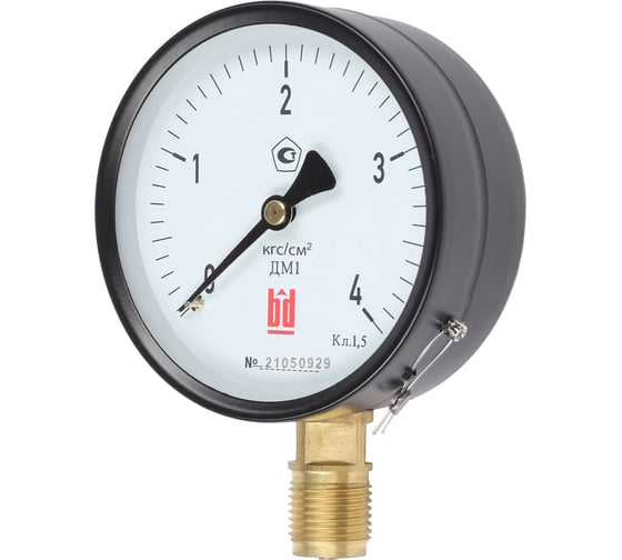 Манометр BD ДМ 1 Т2 100 Р (0-250) кгс/см2, кл.1,5, М20х1,5, IP54 113110004522
