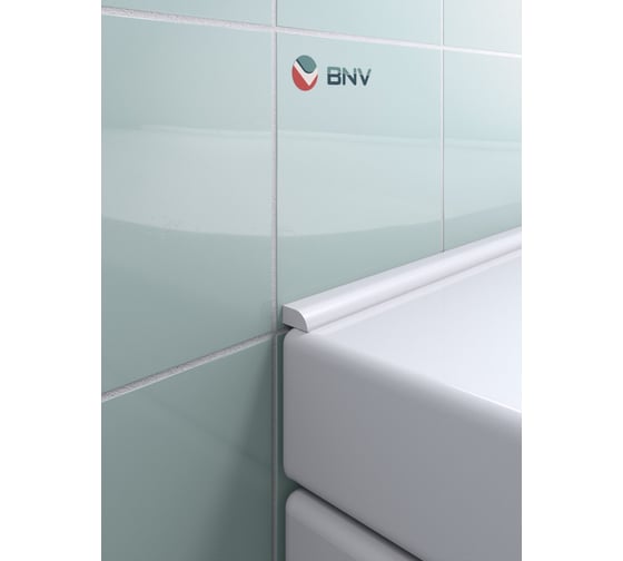 Бордюр-плинтус акриловый для ванны BNV СВ12, 75 см, прямой, белый, 4603307473438