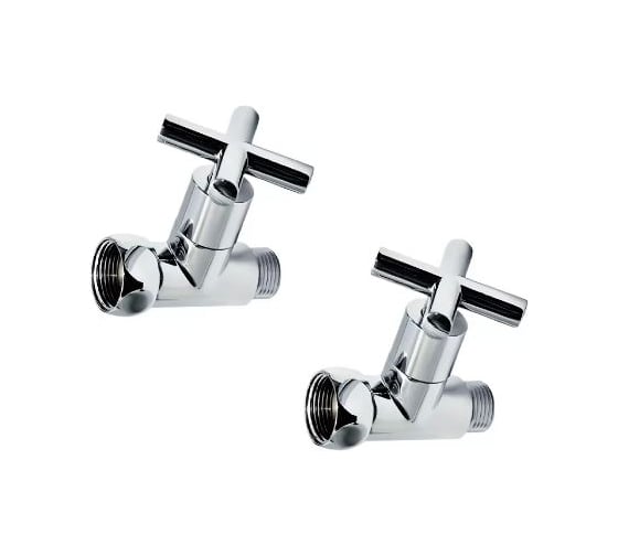 Кран прямой для полотенцесушителя ViEiR форма крест, подключение 1/2 х 1 наружная/внутренняя резьба VR2035G 1