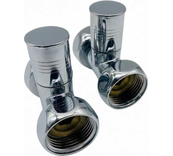 Кран прямой для полотенцесушителя ViEiR форма круглая, подключение 1 х 1 внутренняя/внутренняя резьба VR2055D 1