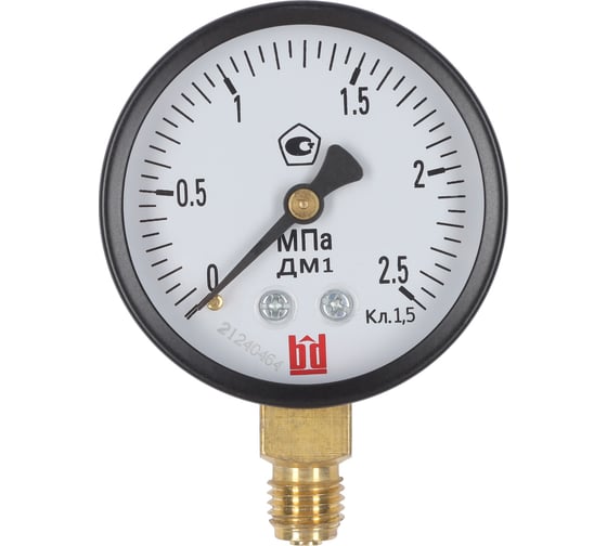 Манометр BD ДМ 1 Т2 100 Р (0-0,25) МПа, класс 1,5, М20х1.5 11511116241973Т2