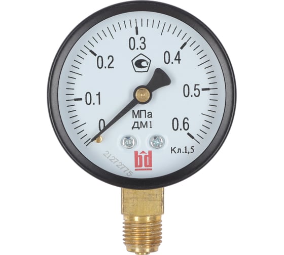 Манометр BD ДМ 1 Т2 100 Р (0-0,1) МПа, класс 1,5, М20х1,5 11511116241915Т2