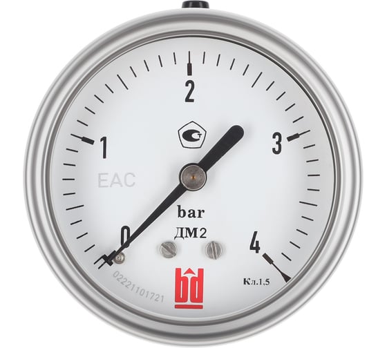 Манометр BD ДМ 2 100 ТЭ (0-16) бар, класс 1,0, G1/2 125311152827