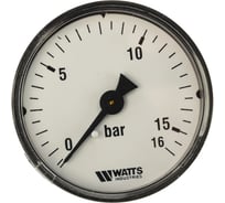 Манометр Watts горизонтальный 50-1/8-16bar F+R100 (MAL) PBFR2216BA00 10004917