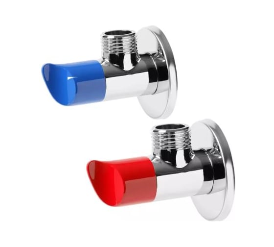 Кран угловой ViEiR хром круглый 1/2х1/2 универсальный сантехнический VP47