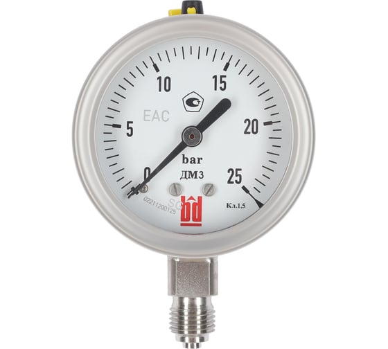 Манометр BD ДМ 3 063 Р (0-2,5) бар, кл. 1,5, M12×1,5, 133121263026