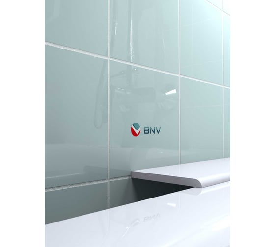 Акриловый бордюр плинтус для ванны BNV СВ60 универсальный 75 см, белый цвет, глянцевая поверхность, бр_св60_750_бел