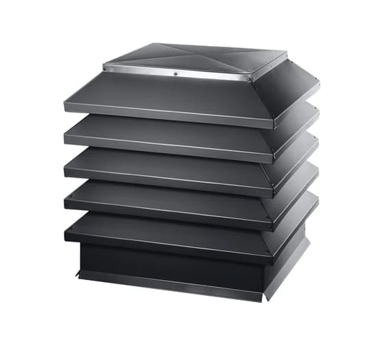 Дымник ПРОФМЕТСТИЛЬ Модерн 390х390х450 RAL 7024 Арт. 1338