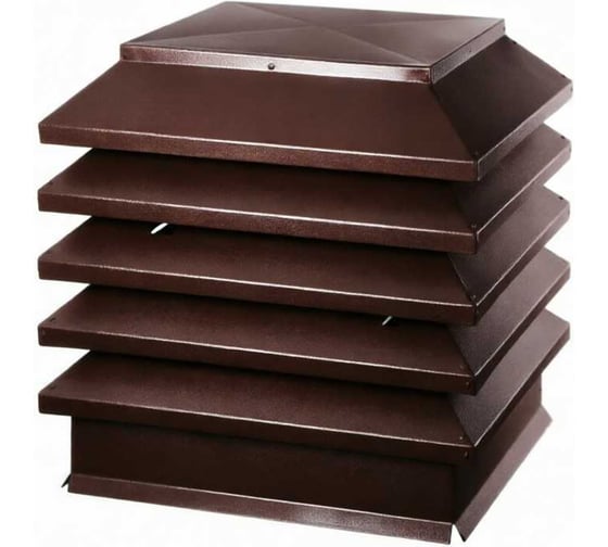 Дымник ПРОФМЕТСТИЛЬ Модерн 520х390х450 RAL 8017 Арт. 1353