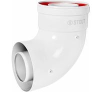 Отвод 90° традиционный коаксиальный STOUT SCR-6010-000090, D60 (п-м)/100 (п-м) PEE9H4MM72OVNO