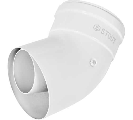 Отвод 45° традиционный коаксиальный STOUT SCR-6010-000145, 45°, D60 (м-м)/100 (м-м) PEE9H4MM72P9NR