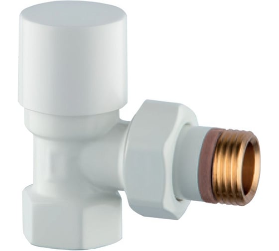 Клапан запорно-балансировочный угловой STOUT Design белый SVLD-0002-000015W RG00943679CBHL