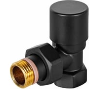 Клапан запорно-балансировочный STOUT Design черный, угловой SVLD-0002-000015B RG00943679CI1M