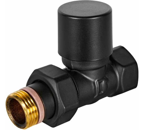 Клапан запорно-балансировочный Design черный, прямой STOUT SVLD-0001-000015B RG00943679D7HQ