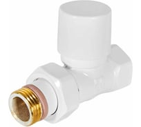 Клапан запорно-балансировочный Design белый, прямой STOUT SVLD-0001-000015W RG00943679D0HO