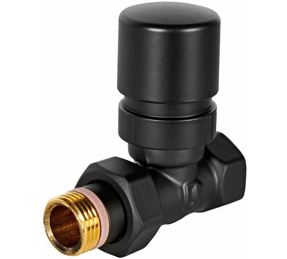 Клапан термостатический STOUT Design черный, прямой, 1/2 SVTD-0001-000015B RG00943679BT9J