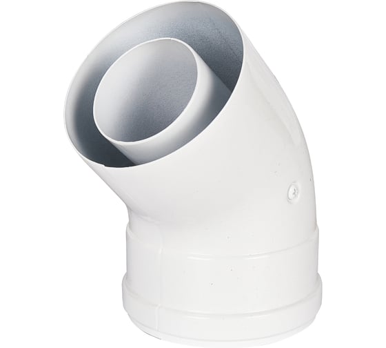 Отвод промежуточный ROMMER INOX Line традиционный коаксиальный D60/100, 45° (мама/папа) RCA-6100-000045 PEE9H4L92M522F