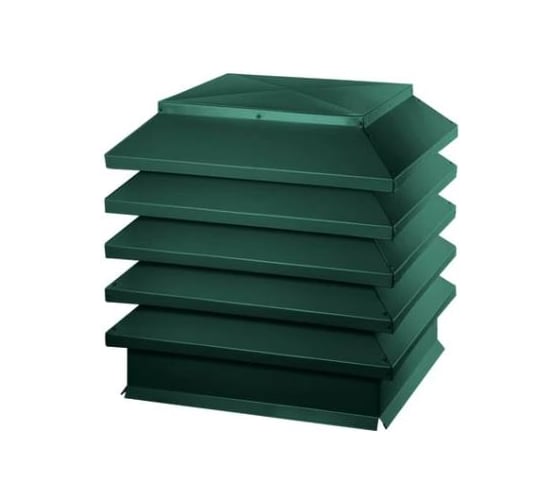 Дымник ПРОФМЕТСТИЛЬ Модерн комбо 520*520*450 RAL 6005 Арт. 1386