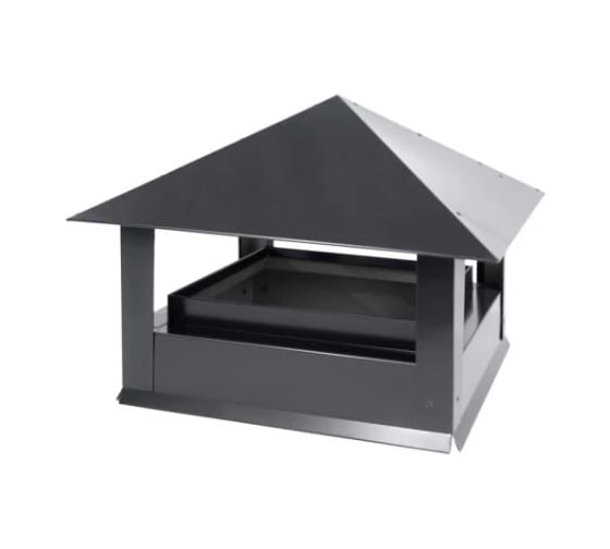 Дымник ПРОФМЕТСТИЛЬ Стандарт 390*390*450 RAL 7024. Арт. 1317