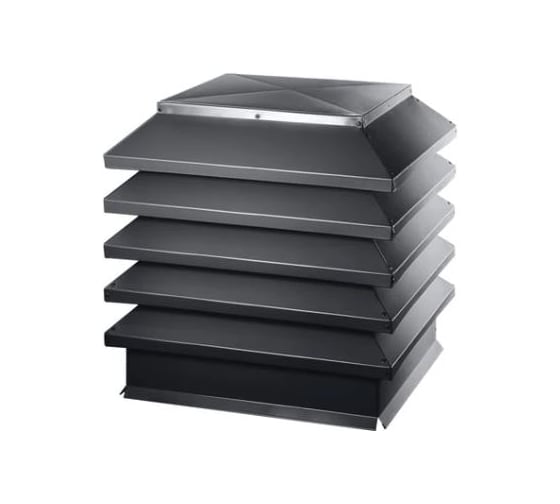 Дымник ПРОФМЕТСТИЛЬ Модерн комбо 520*520*450 RAL 7024 Арт. 1387