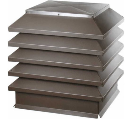 Дымник ПРОФМЕТСТИЛЬ Модерн комбо 520*390*450 RAL 8019 Арт 1396