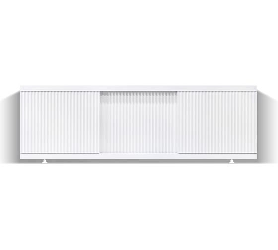 Экран под ванну Alavann МДФ Alt 1,5 Фрезеровка волна, белый ALV0713002