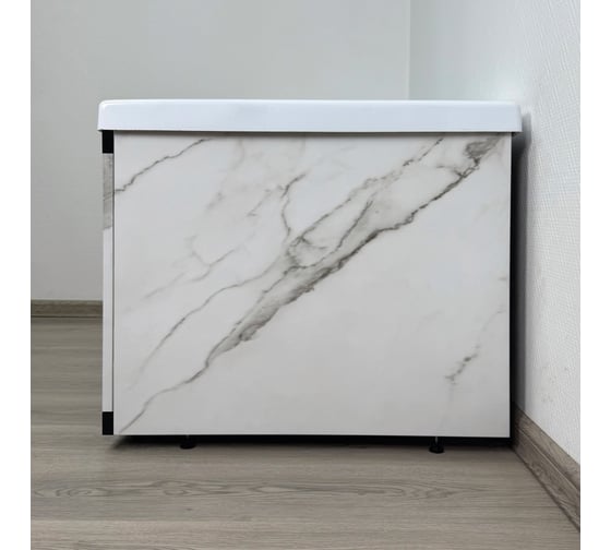 Экран под ванну Alavann МДФ Rita/Slot 0,75 торцевой Белый мрамор ALV0768005