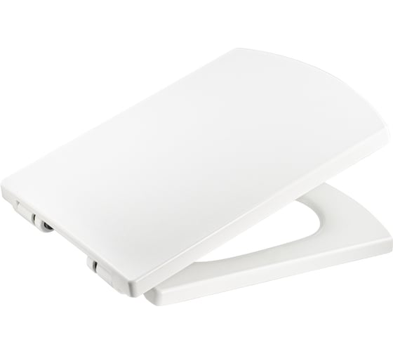 Сиденье для унитаза с крышкой Санакс серия Артикпласт, универсальное, с системой плавного опускания микролифт, ДЮРОПЛАСТ, П - образное, цвет белый 7008