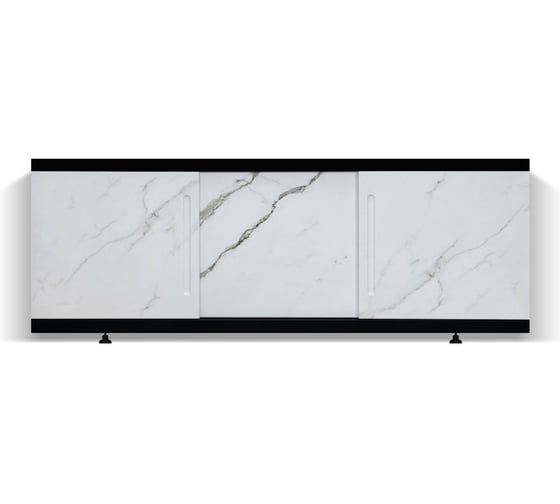 Экран под ванну МДФ Alavann Alt Black 1,7 Белый мрамор ALV1203005
