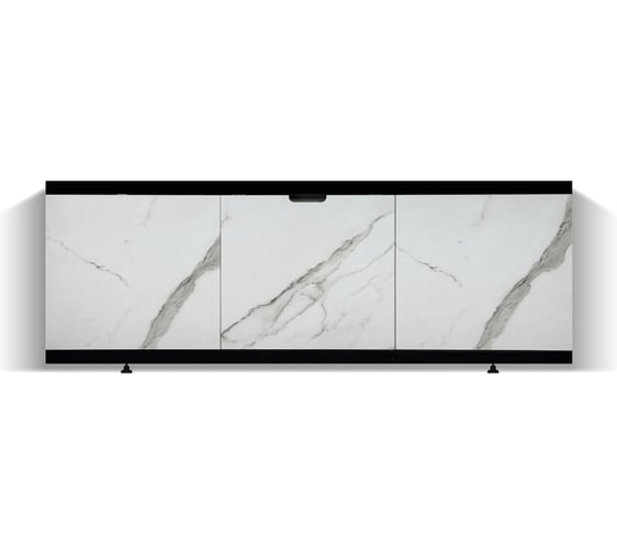 Экран под ванну МДФ Alavann Rita Black 1,5 Белый мрамор ALV1197005