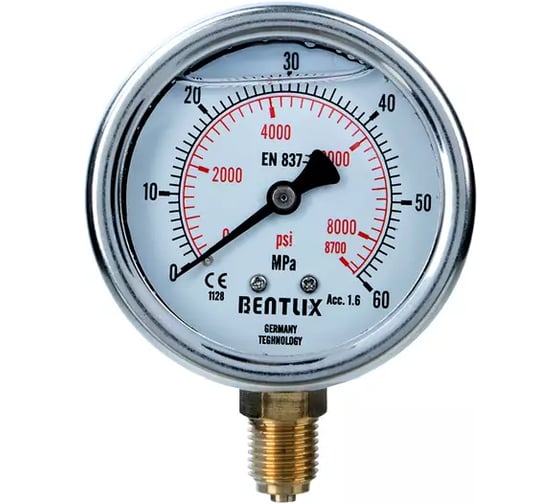 Манометр гидравлический глицериновый GARWIN 0-600 атм, 63 мм, G1/4, для наборов серии A85 A85650-600